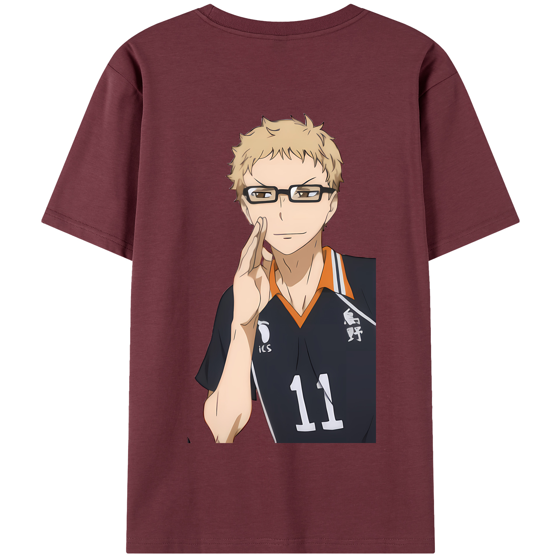 （画像用） ハイキュー!! Haikyu!! 綿100％半袖Tシャツ（背面プリント）